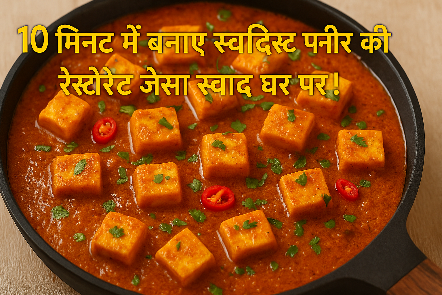10 मिनट में बनाएं स्वादिष्ट पनीर की सब्जी